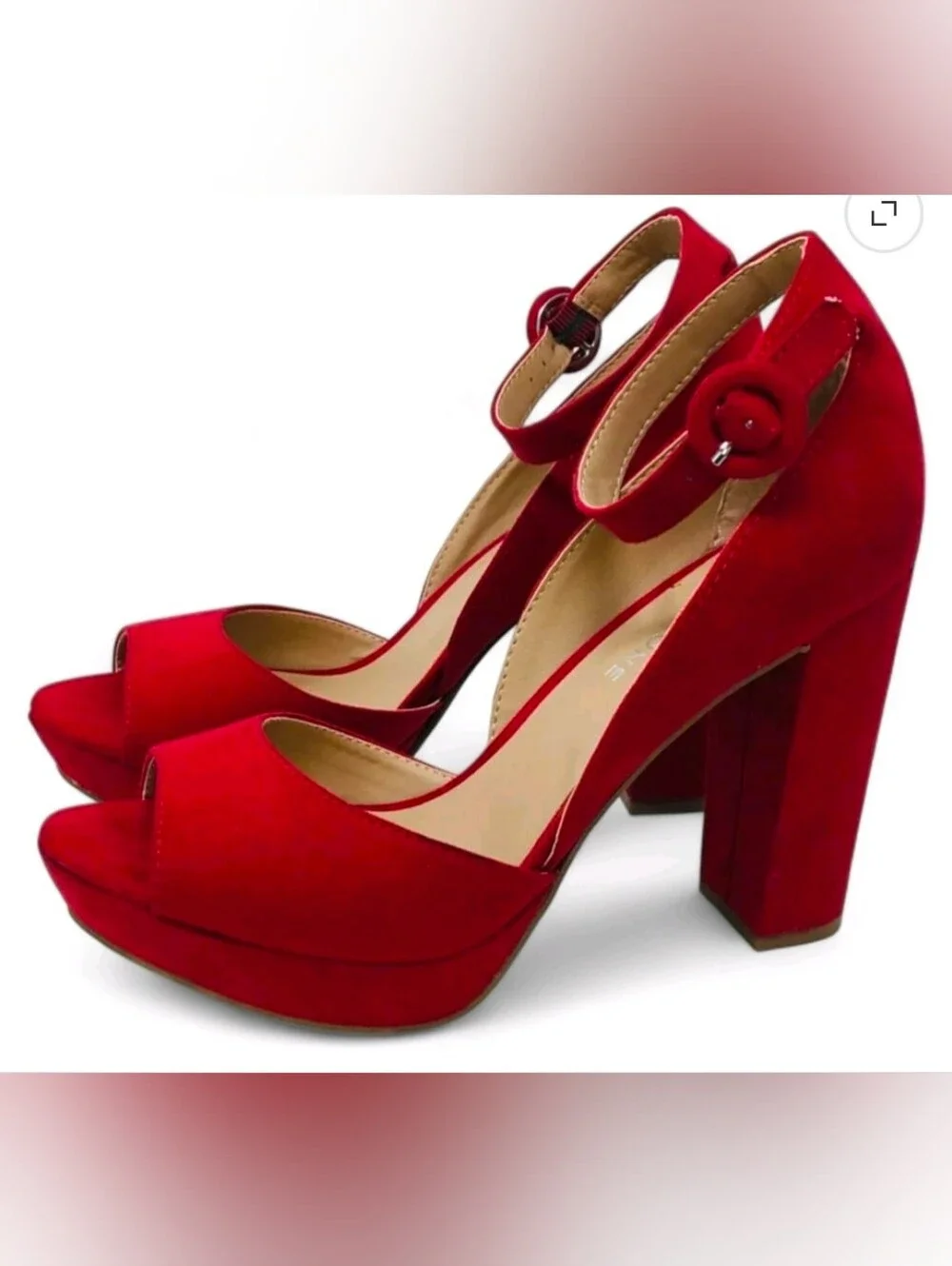 Sun + Stone “Reemaaf” Red Platform Heels – Size 8.5 – New in Box